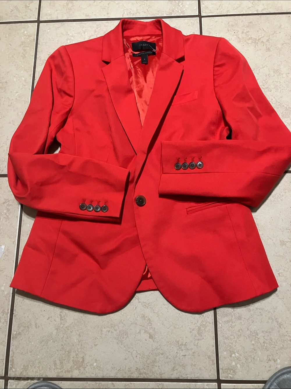 J. Crew Vibrant Red Men’s Blazer - Single-Breasted Sport Coat